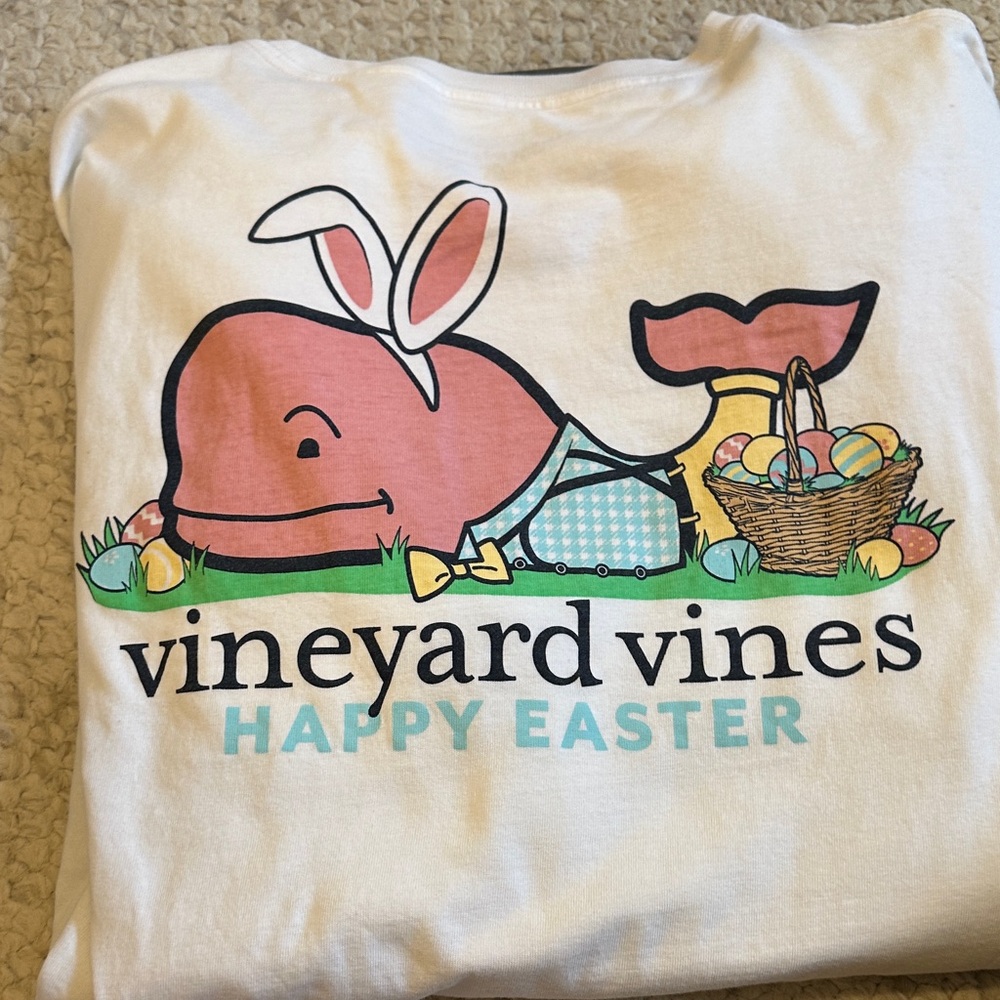 Vineyard Vines Pink Whale Easter Tee